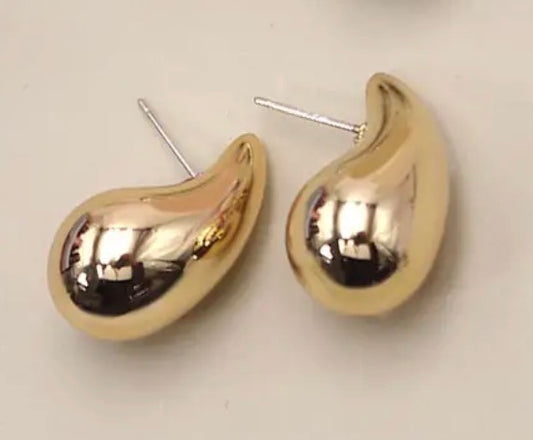 Gold Tear Drop Earrings