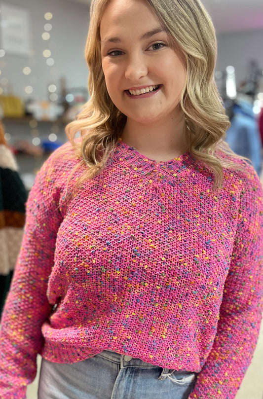 Pinks Poppin Knit Sweater