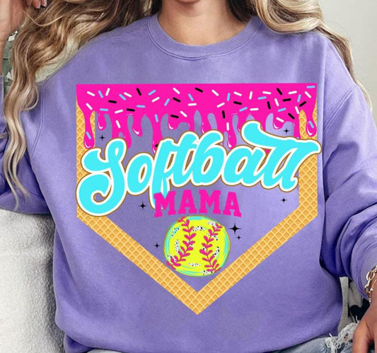 Softball Mama Drip Tee | DTF