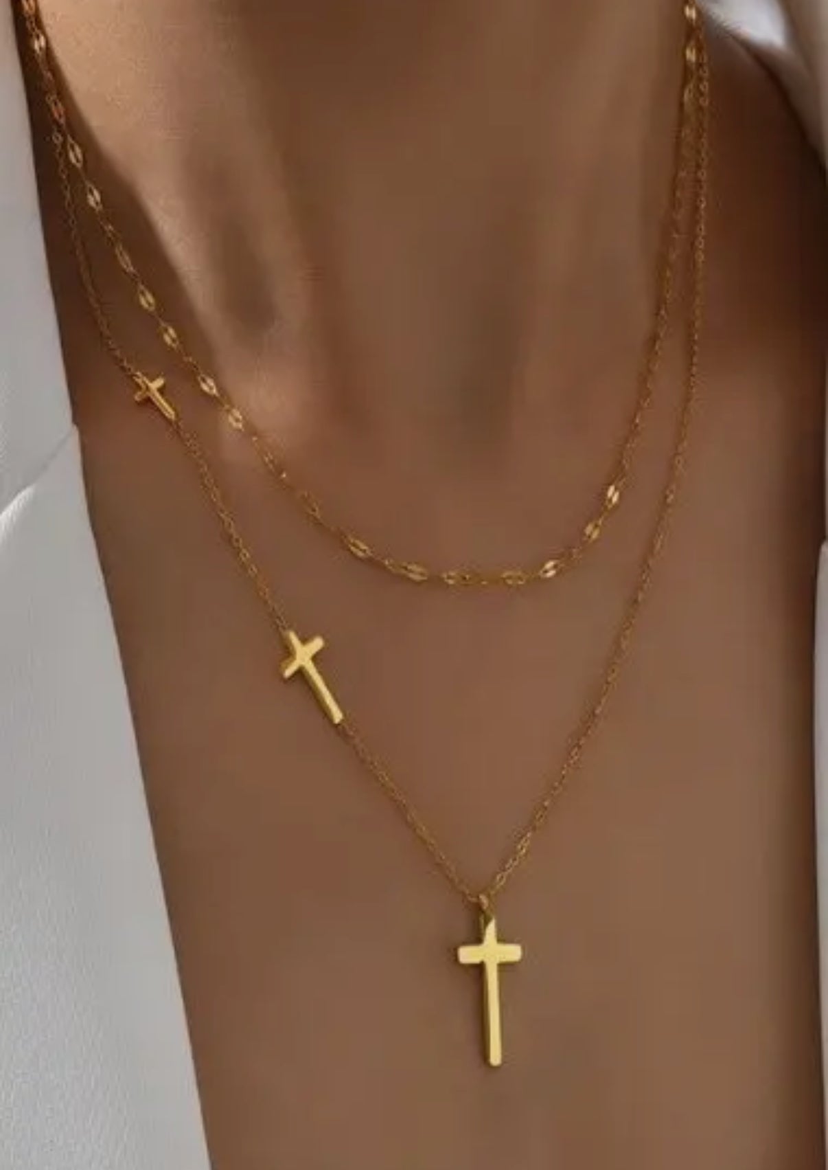 Dual Cross Necklace