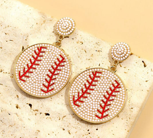Earrings | Baseball